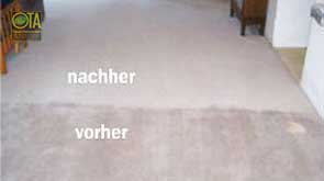 Gereinigter Teppichboden