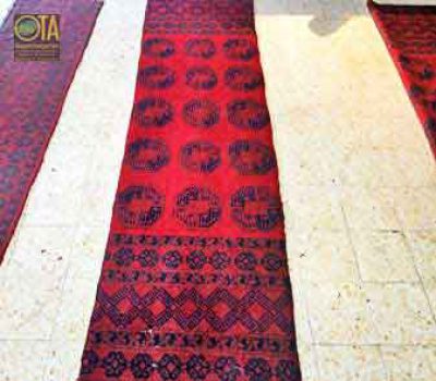 Teppich nach dem Schneiden vor Teppichkürzen Afghan Teppich vor dem Verkürzen